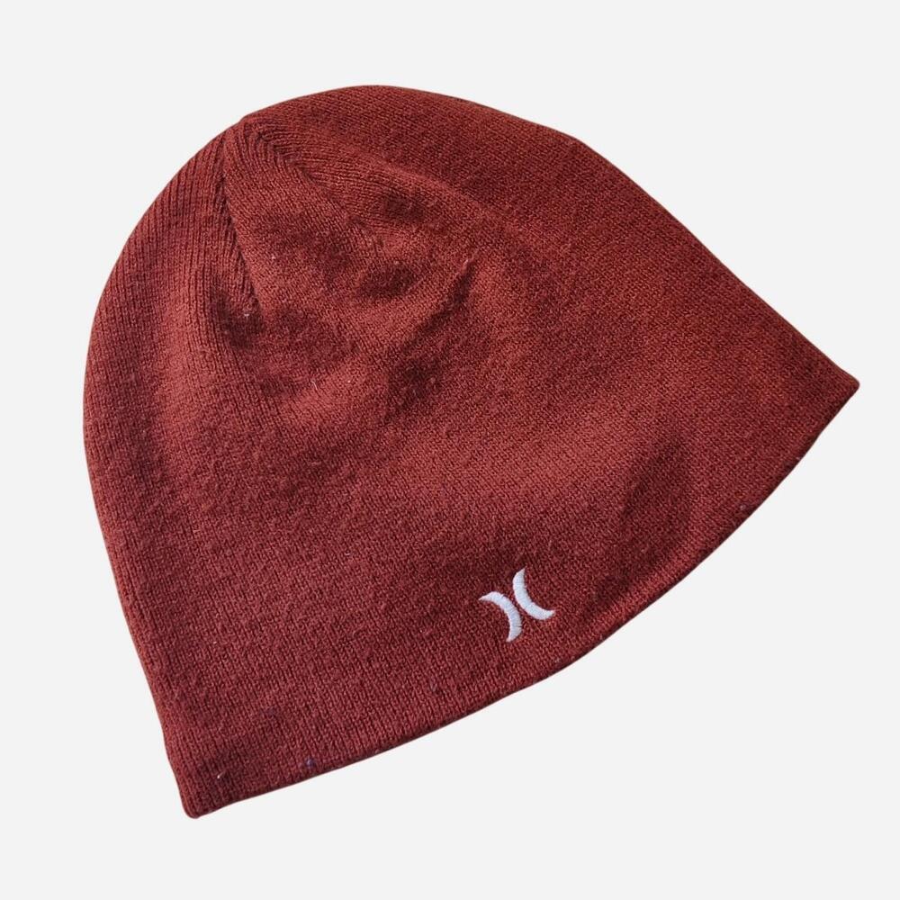 Hurley red/brown beanie with embroidered logo
